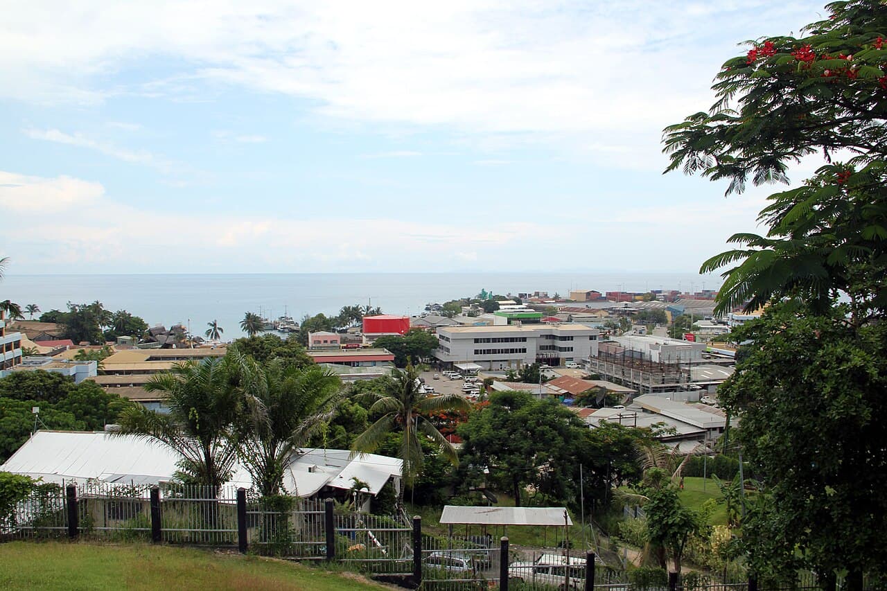 Solomon Islands city skyline