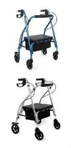 Adjustable Rollator Walker with Shopping Basket