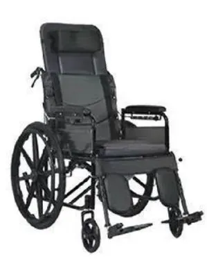 Reclining Manual Wheelchair with Commode (Oxford Fabric)