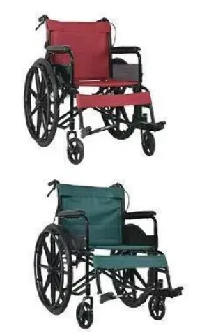 Manual Wheelchair with Leather Fabric (Carbon Steel)